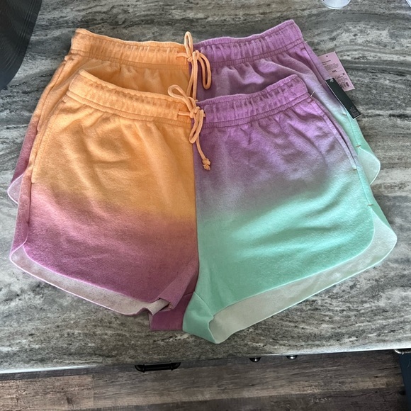 Wild fable ombré orange pink dolphin shorts fleece nwt - Picture 4 of 7